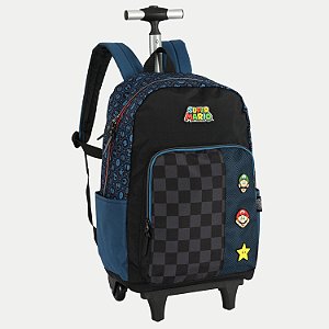PASTA MAXLOG LUXCEL SUPER MARIO DE CARRO/RODINHA AZUL MARINHO MASCULINO  30475-P