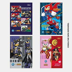 CADERNO TILIBRA BROCHURA CAPA DURA 1/4 (P)RECADO SONIC MASCULINO (CORES SORTIDAS)   30419-P