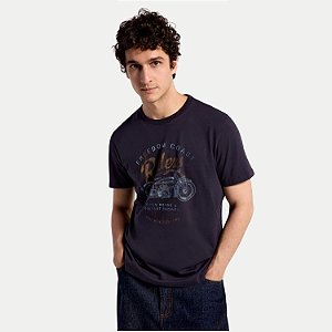 CAMISETA HERING MANGA CURTA COMFORT ALGODÃO SILIM AZUL MARINHO MASCULINO ADULTO