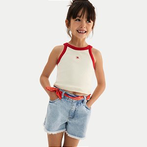 SHORT HERINGKIDS JEANS BRUTO CLRO BÁSIC FEMININO INFANTIL