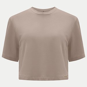 BLUSA LUNENDER MANGA CURTA MALHA CINZA FEMININO ADULTO