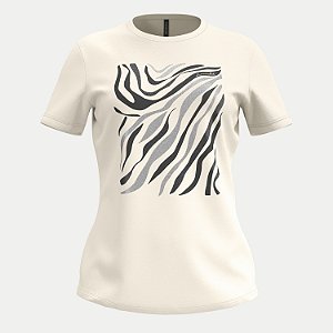 BLUSA LUNENDER MANGA CURTA T-SHIRT ALGODÃO SILKADA OFFWHITE FEMININO ADULTO
