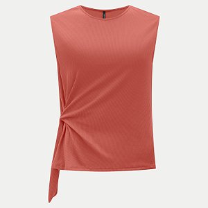 BLUSA LUNENDER REGATA MALHA CANELADA LARANJA FEMININO ADULTO