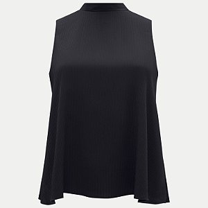 BLUSA LUNENDER REGATA TECIDO PLANO PRETO FEMININO ADULTO