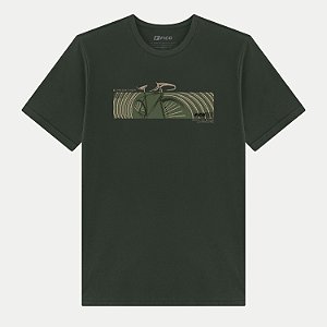 CAMISETA FICO MANGA CURTA COMFORT ALGODÃO SILKADA VERDE MASCULINO ADULTO