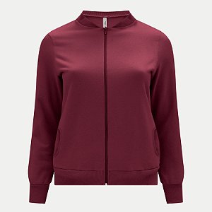 JAQUETA LUNENDER MAIS MULHER MOLETOM SEM CAPUZ BORDÔ FEMININO ADULTO