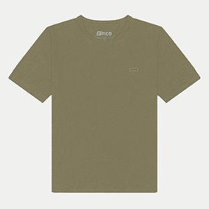 CAMISETA FICO MANGA CURTA COMFORT LISA GOLA REDONDA VERDE UNISEX ADULTO