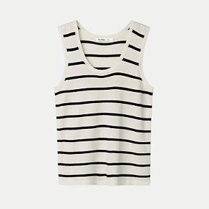 BLUSA HERING REGATA TRICÔ LISTRADA PRETO FEMININO ADULTO