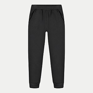 CALÇA ALAKAZOO MOLETOM CASUAL COM PUNHO CINZA MASCULINO INFANTIL