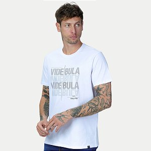 CAMISETA VIDE BULA MANGA CURTA SLIM ALGODÃO SILKADA BRANCO MASCULINO ADULTO