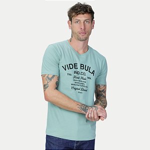 CAMISETA VIDE BULA MANGA CURTA SLIM ALGODÃO E ELASTANO VERDE MASCULINO ADULTO