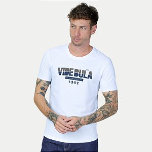 CAMISETA VIDE BULA MANGA CURTA SLIM ALGODÃO E ELASTANO BRANCO MASCULINO ADULTO