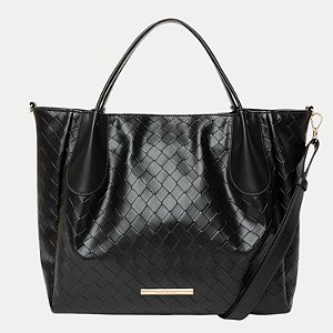 BOLSA RAFITTHY 2 TIPOS DE ALÇA SINTÉTICO PRETO FEMININO ADULTO