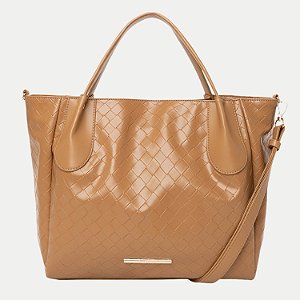 BOLSA RAFITTHY 2 TIPOS DE ALÇA SINTÉTICO CARAMELO FEMININO ADULTO