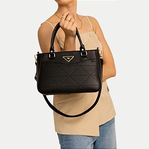 BOLSA RAFITTHY 2 TIPOS DE ALÇA SINTÉTICO PRETO FEMININO ADULTO