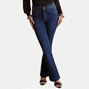 CALÇA LUNENDER JEANS MEDIO COM ELASTANO FLARE FEMININO ADULTO