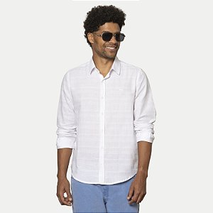 CAMISA PITT MANGA LONGA COMFORT BRANCO MASCULINO ADULTO