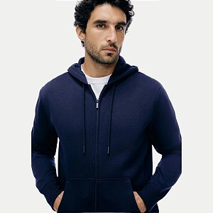 JAQUETA HERING MOLETOM COM CAPUZ AZUL MARINHO MASCULINO ADULTO