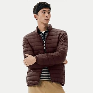JAQUETA HERING POLIESTER SEM CAPUZ PUFFER MARROM MASCULINO ADULTO