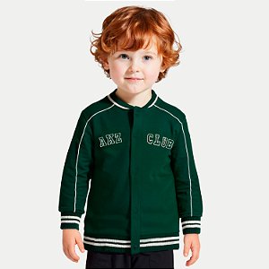 JAQUETA ALAKAZOO MOLETOM SEM CAPUZ  VERDE MASCULINO INFANTIL