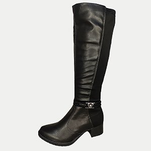 BOTA MISSISSIPI CANO LONGO MONTARIA PRETO FEMININO ADULTO