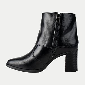 BOTA DAKOTA CANO CURTO DE COURO PRETO FEMININA ADULTO