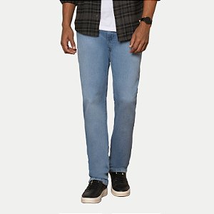 CALÇA PITT JEANS CLARO COM ELASTANO SLIM MASCULINA ADULTO