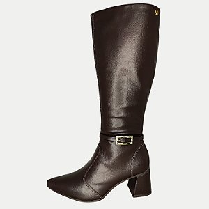 BOTA DAKOTA CANO LONGO SALTO ALTO CAFÉ FEMININO ADULTO