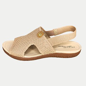 SANDALIA MODARE ANABELA BAIXA NUDE FEMININO ADULTO