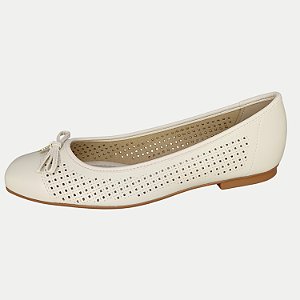 SAPATILHA MOLECA  BICO QUADRADO OFFWHITE FEMININO ADULTO