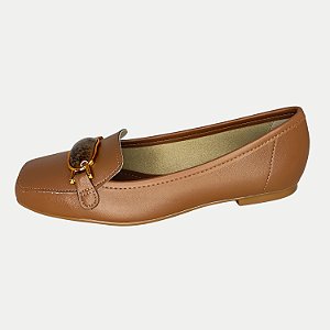 SAPATILHA MOLECA BICO QUADRADO MARROM FEMININO ADULTO