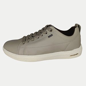 TÊNIS PEGADA CASUAL COM CADARÇO COURO BEGE ESCURO MASCULINO ADULTO