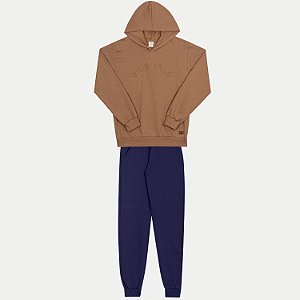 CONJUNTO INVERNO RANDA MUNDU CALÇA COM BLUSÃO MOLETOM CASTOR MASCULINO INFANTIL