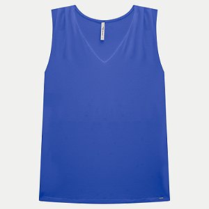 BLUSA LUNENDER REGATA VISCOLYCRA AZUL ROYAL FEMININO ADULTO