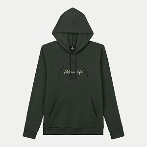 BLUSÃO FICO MOLETOM COM CAPUZ SILKADO VERDE MASCULINO INFANTIL