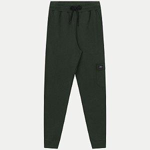 CALÇA FICO MOLETOM CASUAL COM PUNHO VERDE MASCULINO JUVENIL INFANTIL