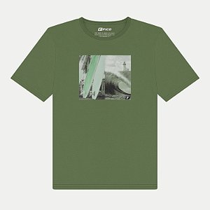 CAMISETA FICO MANGA CURTA COMFORT ALGODÃO SILKADA VERDE MASCULINO ADULTO