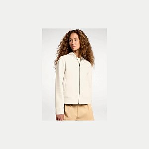 JAQUETA HERING MOLETOM COM CAPUZ OFFWHITE FEMININO ADULTO