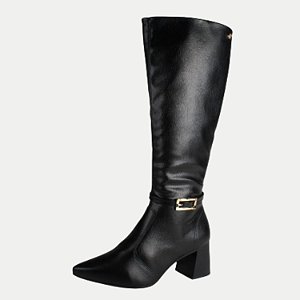 BOTA DAKOTA CANO LONGO SALTO ALTO PRETO FEMININO ADULTO