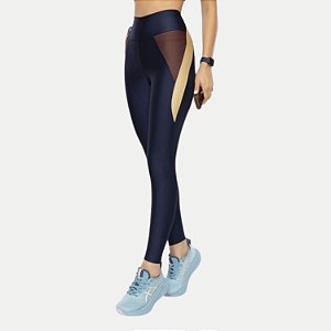 CALÇA DI PAULA POLIESTER LEGGING FITNESS AZUL MARINHO FEMININO ADULTO