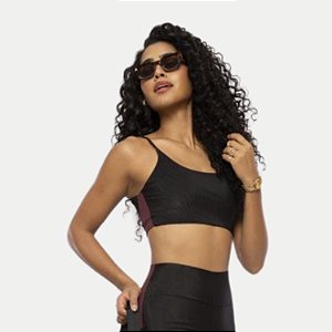 TOP DI PAULA REGATA POLIESTER FITNESS PRETO FEMININO ADULTO