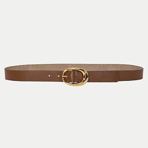 CINTO CLASSE COURO LARGO CARAMELO FEMININO ADULTO