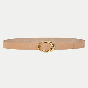 CINTO CLASSE COURO FINO NUDE FEMININO ADULTO