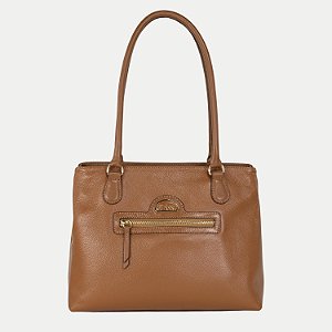 BOLSA CLASSE 2 TIPOS DE ALÇA COURO CARAMELO FEMININO ADULTO