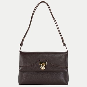 BOLSA CLASSE 2 TIPOS DE ALÇA COURO MARROM FEMININO ADULTO