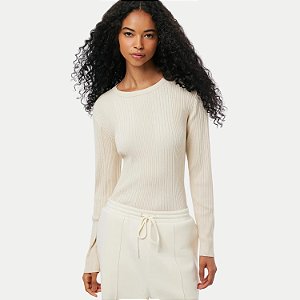 BLUSA HERING MANGA LONGA TRICÔ OFFWHITE FEMININO ADULTO