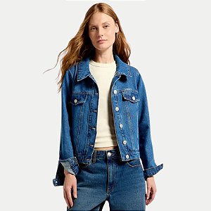 JAQUETA HERING JEANS MÉDIO BRUTO SEM CAPUZ FEMININO ADULTO