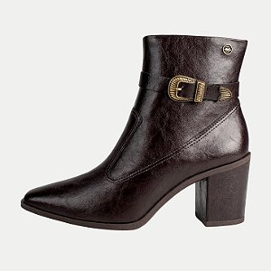 BOTA DAKOTA CANO CURTO SALTO ACTIVE MARROM ESCURO FEMININO ADULTO