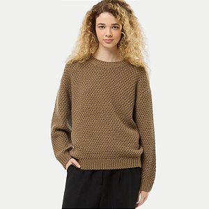 BLUSA HERING MANGA LONGA TRICÔ MARROM FEMININO ADULTO