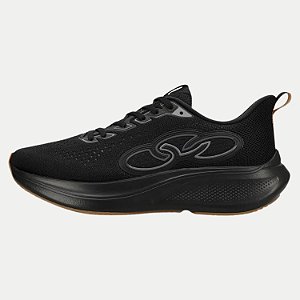 TÊNIS OLYMPIKUS VOA 3 RUNNING SOLADO DE BORRACHA PRETO MASCULINO ADULTO
